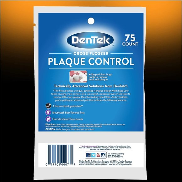 DenTek Cross Flosser Plaque Control Floss Picks - Picture 8 of 9